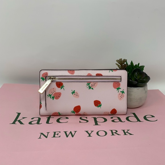 kate spade Bags Kate Spade Staci Strawberry Lg Slim Bifold Wallet Poshmark